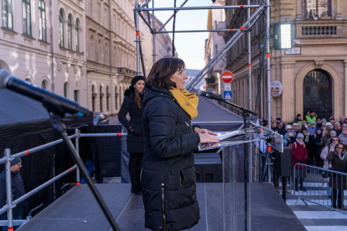 Boros Katalin elnök az ATV-nek nyilatkozott a szombati demonstrációval kapcsolatban